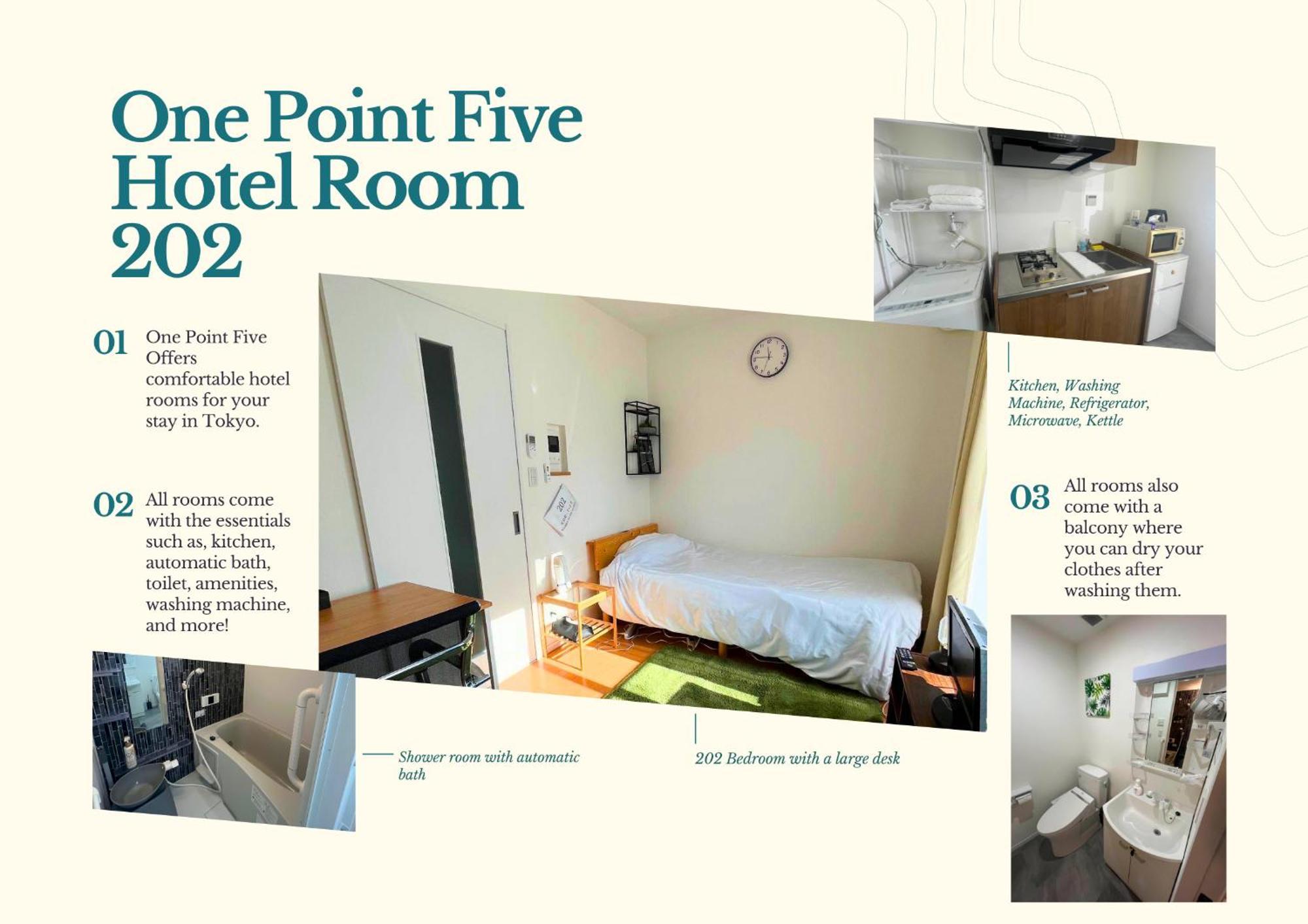 One Point Five Hotel Tokió Kültér fotó